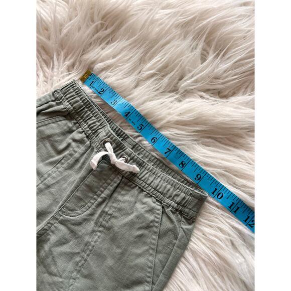 Janie and Jack Toddler Flat Front Pull-On Shorts Drawstring Sage Green Size 3 - Picture 6 of 7